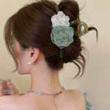 Заколка для волос, заколка-крабик, акула, шпильки для волос, аксессуар для волос, в цветочек, новая коллекция