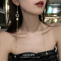 LACELIPS long pearl tassel earrings female Net Red New Tide 2020 long earrings high grade
