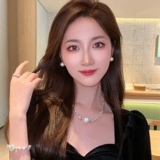 Сексуальное ожерелье из жемчуга, небольшая дизайнерская цепочка до ключиц, осеннее, тренд сезона