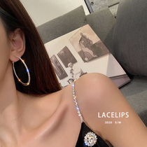 LACELIPS European and American diamond earrings female temperament Korean Net Red cold wind exaggerated ear jewelry