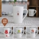Cốc sáng tạo với nắp đậy bằng gốm kỹ thuật số cốc xương cốc mờ quảng cáo cốc cà phê cốc tùy chỉnh logo bình giữ nhiệt cute
