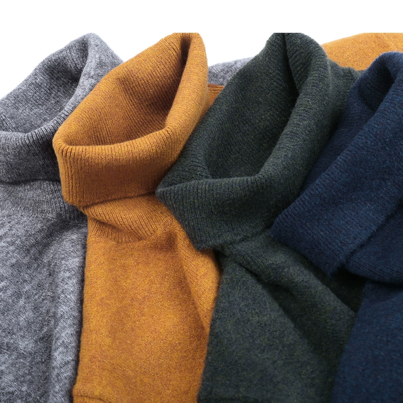 Thiết kế thương hiệu dày dày CHAOJI giữ ấm với áo len cashmere thực sự cao cổ mùa đông chạm đáy áo len - Áo len