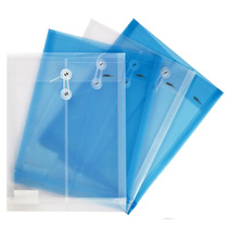 Deli 5511 plastic file bag transparent file bag snap information bag test paper bag