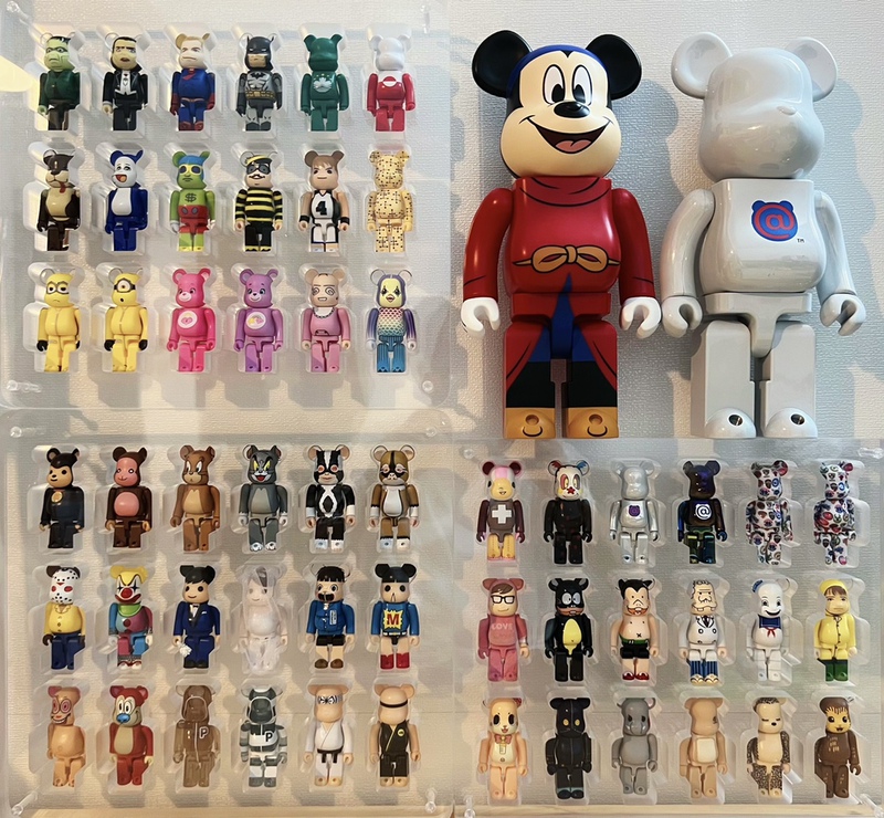 Bearbrick100% Building Block Bear Ornament Pure Transparent Crystal Acrylic Ice Cube Box Display Box/Display Board