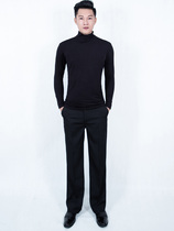 Male high-collar Latin dance national standard practice clothes modern dance ballroom dance square dance clothes dance clothes dance clothes long sleeves