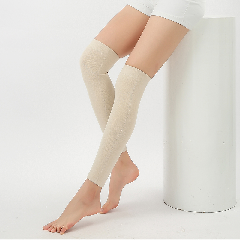 Pure Cotton Lengthened Kneecap Woman Thin style Warm Socks Jacket Male Basketball Protective Ankle Summer Ultra Slim Calf protector Anti-slip