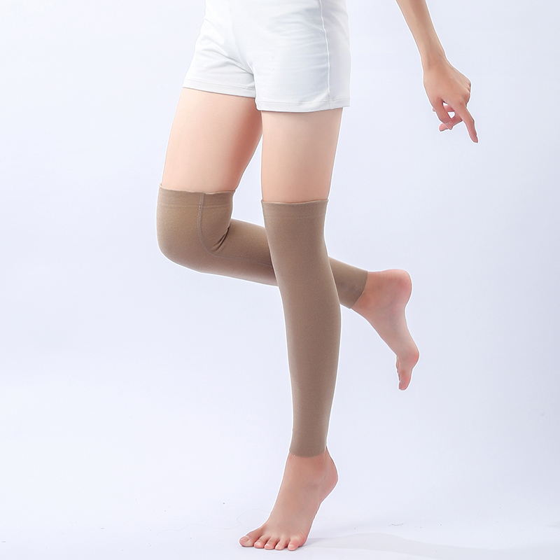 Leg guards women's German velvet long leg guards men's calf warm and cold protection shin guards knee non-slip thickening autumn and winter