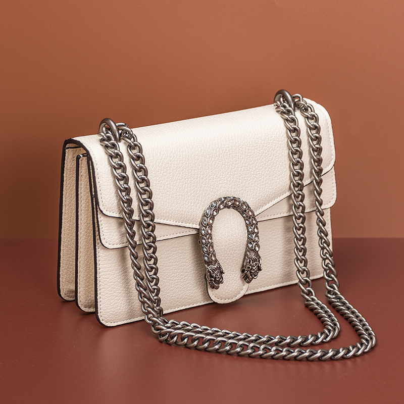 French Mk Ne Genuine Women's Bag, Women's Crossbody Bag, 2026 New Style, High-End, Light Luxury, Genuine Leather Chain Small Square Bag