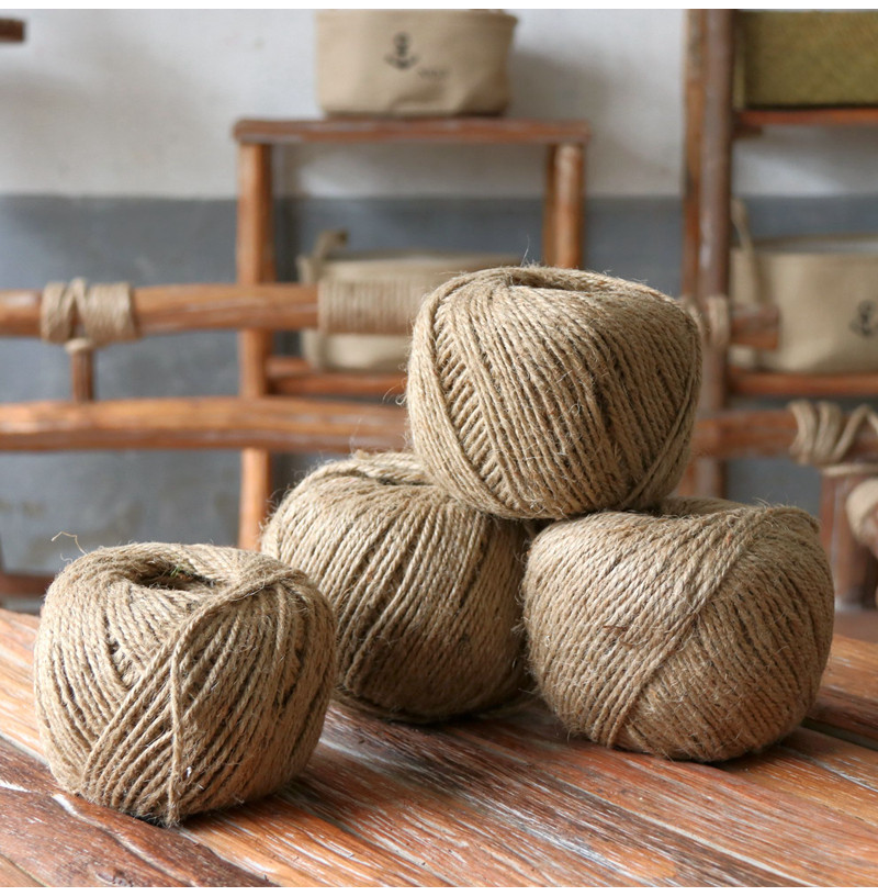Hemp Rope Rope Diy Material Thickness Handwoven Mesh Photo Wall Decoration Hemp Thread Bundling Rope Retro Wind