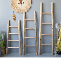 Zakka retro natural dry branch Log ladder photo studio photography props window home furnishing decoration stairs