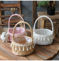 Pastoral Willow flower basket flower basket flower basket flower planting basket home decoration gift storage basket