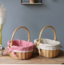 Pastoral Willow flower basket flower arrangement flower arrangement gift basket home storage basket picnic basket fruit basket
