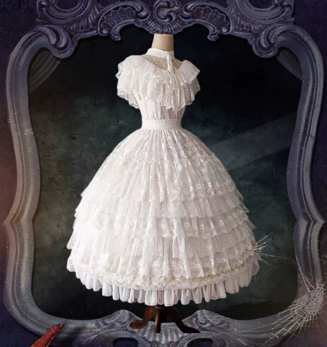 Оригинальная кружевная юбка, стиль Лолита, размер