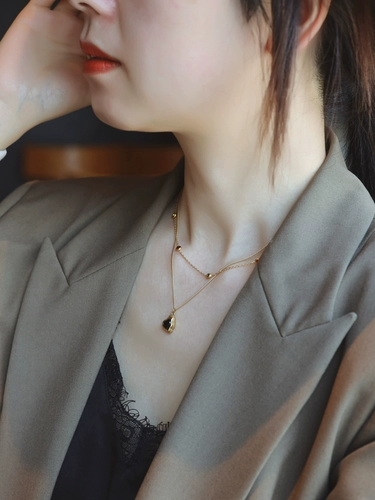 ZOXI Ожерелье из кварца, цепочка до ключиц, легкий роскошный стиль, французский стиль, изысканный стиль, подарок на день рождения, коллекция 2023