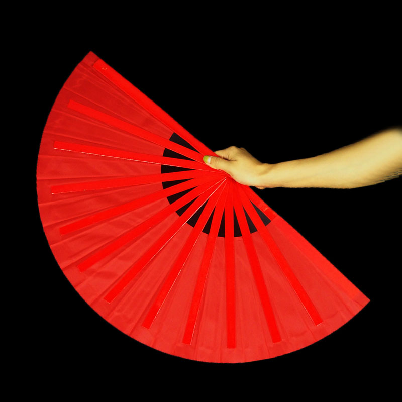 Vegetarian Bamboo Bone Tai Chi Fan fan Tai Chi Kung Fu Fan Red Martial Arts Fan performance fan Alloy Nails A Ruler 1 ruler 2