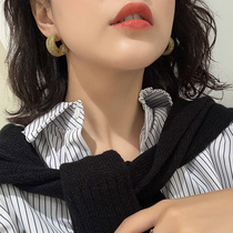 Candy Color Earrings Woman 925 pure silver needle semi-circle ear ring letters C Earrings Temperament Individuality Brief 100 Hitch Accessories