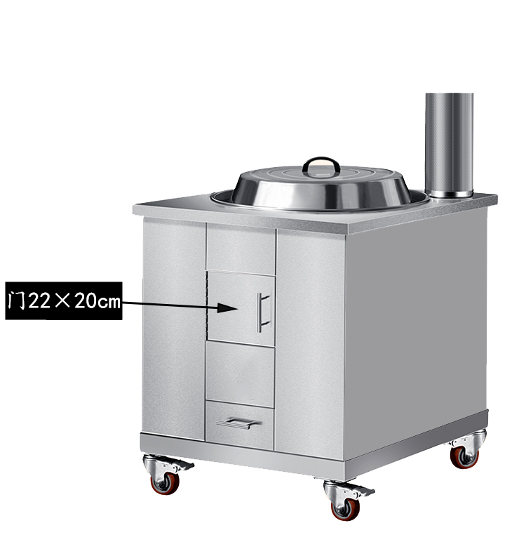 新款农村家用不锈钢柴火灶可移动土灶头烧柴灶