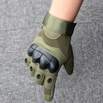 Tactical gloves mens full-finger all-season outdoor mountaineering sports fitness equipment non-slip wear-resistant hard shell anti-fall riding