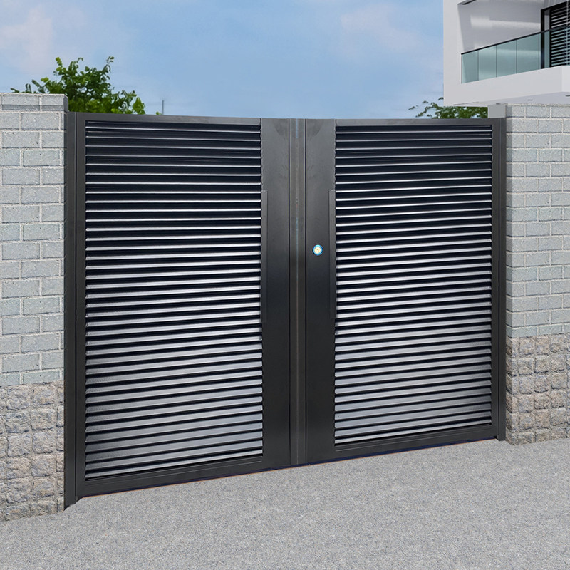 Wrought iron louver door courtyard door villa door entrance door courtyard single and double door outdoor garden anti-theft door