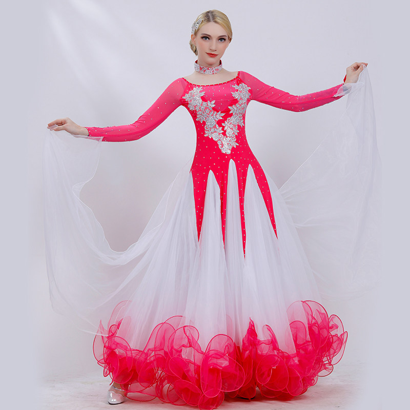 New Morden dance dress performance competition Costume National Dress Dress dress Dress Ballroom Dancing Skirt Dresses Custom-Taobao