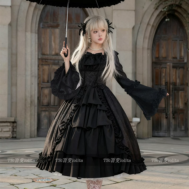 Платье ретро «маленькая принцесса» Lolita, европейский стиль, размеры S–5XL, пышная юбка