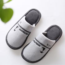 Mens cotton slippers women winter home warm cute shoes soft soles off shoes lovers slippers a man and a woman