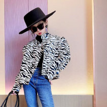 Girls leather clothes 2022 spring autumn new children bully spotted horse tattooed walking show leather jacket boy handsome blouses