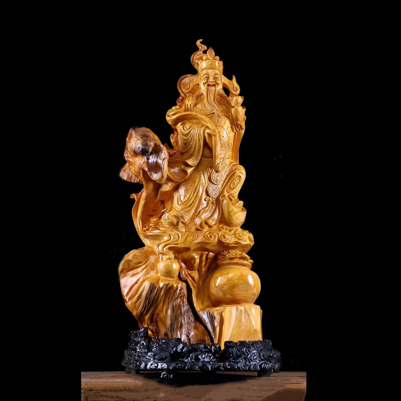 Taihang cypress hand-carved root art ornaments character flower stand backflow fragrant solid wood old material craft gift ornaments