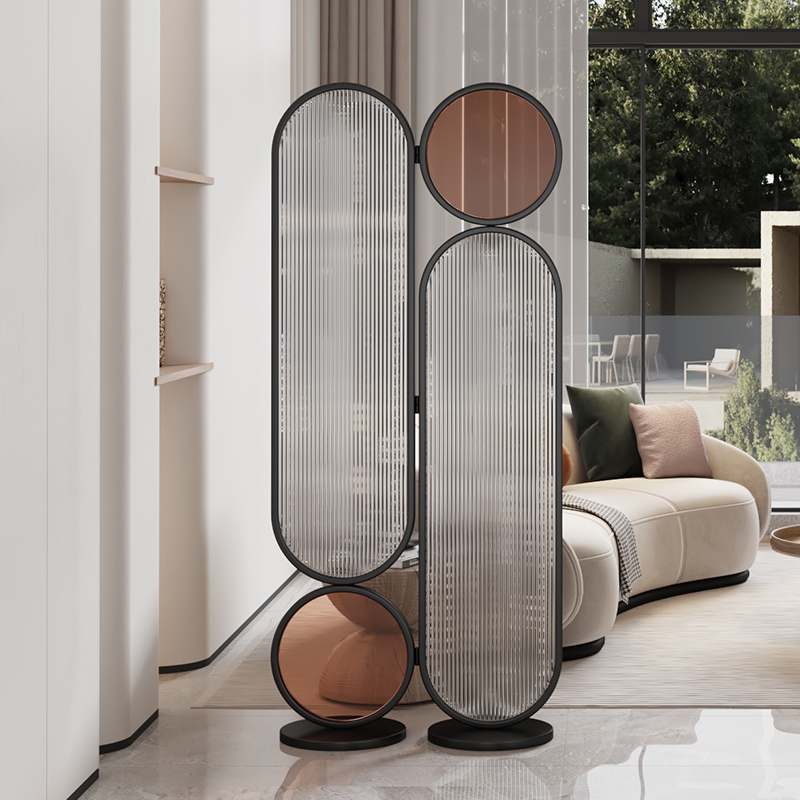 2026 New Model Punch-Free Changhong Glass Screen Partition for Living Room, Foldable and Movable, Water Ripple Design for Entryway Blocking 2026 New Model Punch-Free Changhong Glass Screen Partition for Living Room, Foldable and Movable, Water Ripple Design for Entryway Blocking