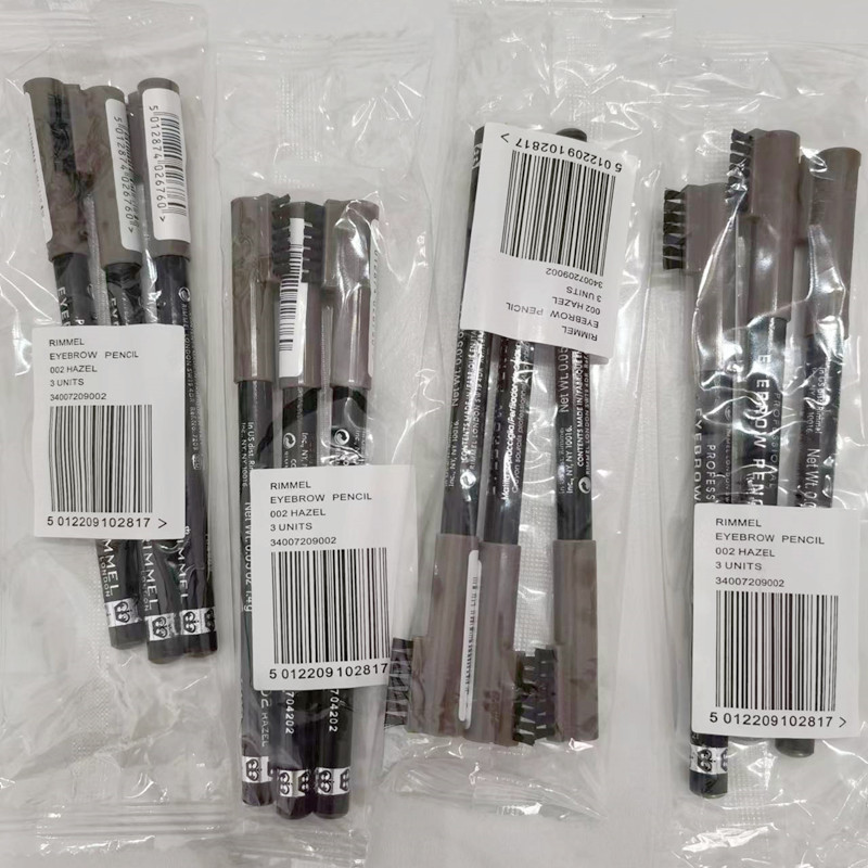 Rimmel Eyebrow Pencil with Wooden Brush Head, Natural Shaping, Special Eyebrow Pencil, Long-Lasting and Non-Smudged