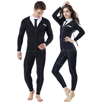 3mm Suits Diving Suit Fashion Business Men And Women Individuality Wet Clothes Big Code Slim West Suit Anti Cold Warm Winter Bathing Suit