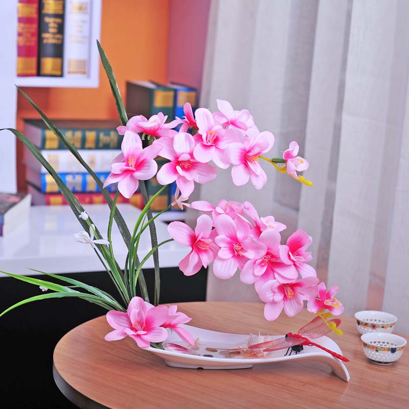 Craftpot lọ hoa lan đặt lọ hoa mô phỏng cây xanh trồng trong chậu hiên bàn trưng bày tủ TV - Trang trí nội thất shop bán đồ dcor phòng ngủ ở Hà Nội