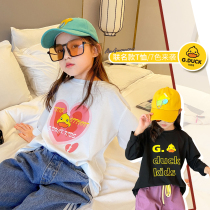 Filifes wardrobe girl long sleeve T-shirt 2021 fall new CUHK Tong pure cotton loose childrens blouses child clothing