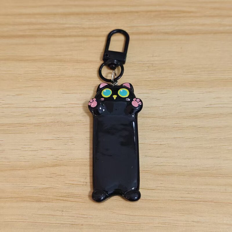 Creative and Cute Cat Keychain Pendant Keyring Featuring Big Orange Kitten, Siamese Black Cat, and Blue Cat