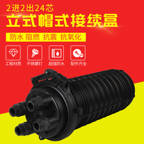 Vertical cap type 2 in 2 out fiber optic cable connection box Fiber optic cable connector box Fiber optic cable connection box Fiber optic cable connection package