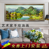 Painter-American painter Zhiming Landscape Landscape Living Room Original Pure Hand Painting Oil Painting European American Pending Painting