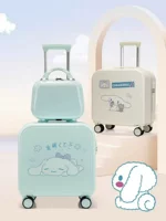 Багажный мультяшный милый чемодан, тележка для школьников, 18 дюймов
