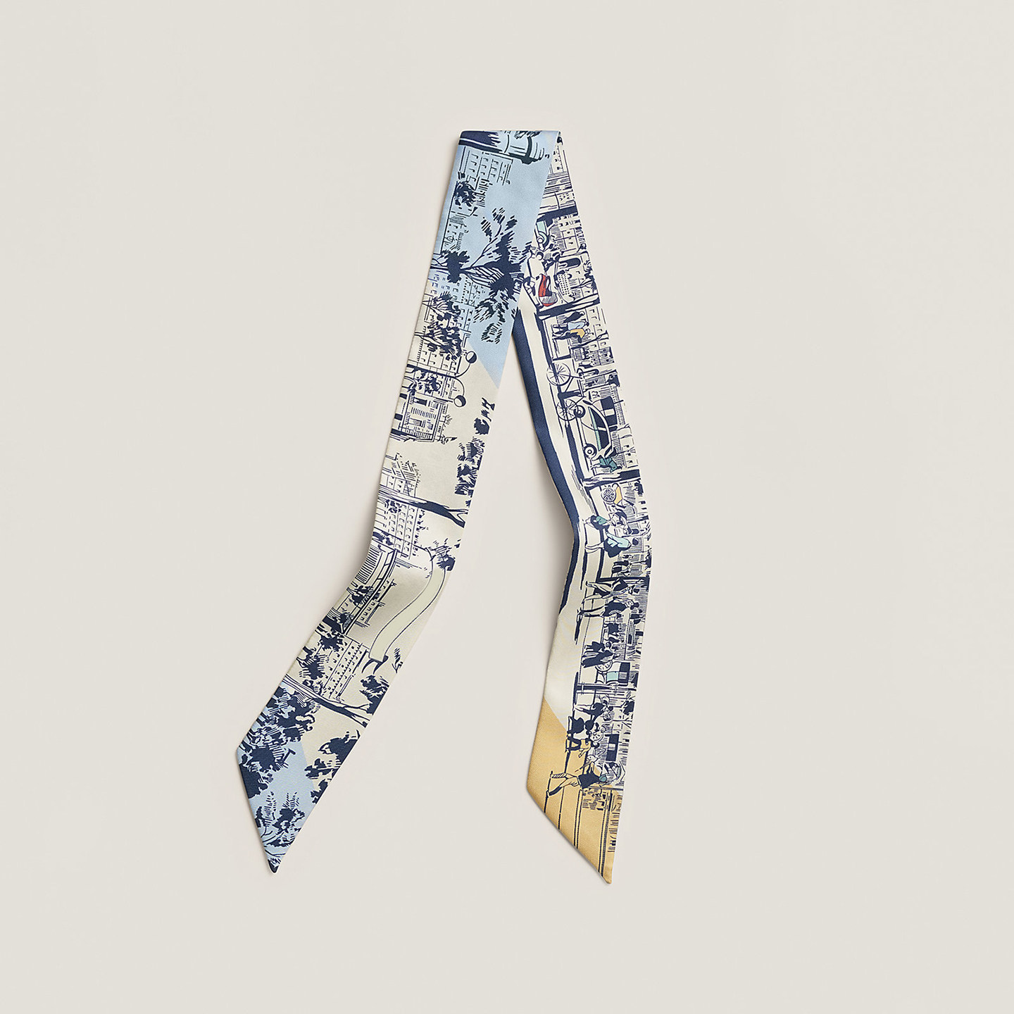 2026年春新作 ツリーアベニュー ツイルロングシルクスカーフ タイアップヘッドバンド、シルクリボン