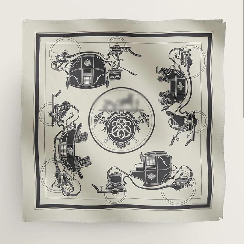 Tassel Scarf with Bookworm Design, 80cm Square Scarf, Unisex, Silk Cashmere Scarf, Autumn and Winter Warm Velvet Shawl