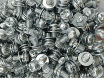 GB9074 4 pan head cross groove three combination screw nickel plated multicolored white zinc M3M4M5M6 combination screw