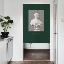 Fabric damper curtain Household Nordic ins curtain Bathroom partition curtain Bedroom kitchen hanging curtain occlusion curtain