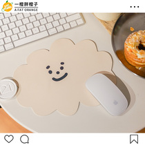 One Orange Original Cute Creative Leather Mouse Mat Office Cartoon Trumpet Girl girl Jane about personality Game Desktop