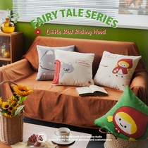 Original cartoon cute Waterproof Pillow Case living room sofa cushion pillow bedroom bedside backrest office pillow