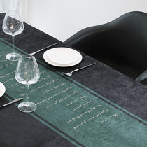 Simple Nordic net red ins tablecloth Waterproof and anti-hot rectangular table cloth Solid color light luxury fabric Tea table tablecloth