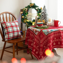New Year gift Nordic Christmas waterproof tablecloth Net red cloth table cloth table cloth table table cloth decorative cloth