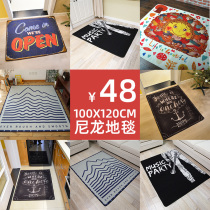 Leakage clearance carpet rectangular household living room floor mat dustproof bedroom bedside foot mat non-slip mat climbing mat