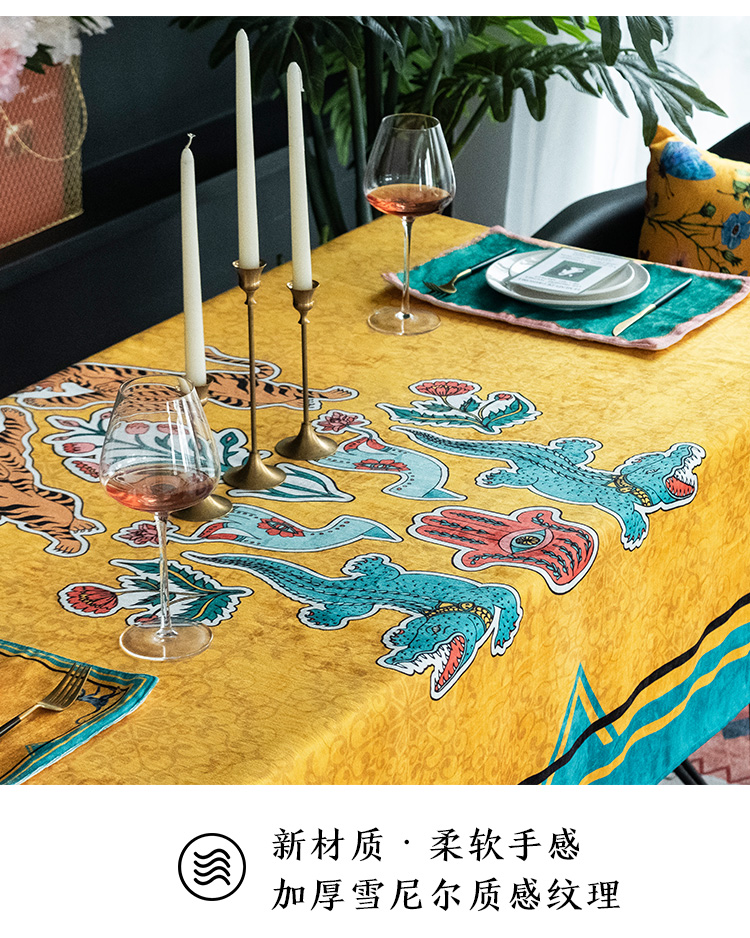 Khăn trải bàn sang trọng của Mỹ khăn trải bàn vải không thấm nước khăn trải bàn chống vảy - Khăn trải bàn khăn trải bàn nhựa pvc