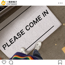 An orange please enter the series of silk ring mat floor mat home entrance hall kitchen entrance mat door floor mat Door Door Door Door home