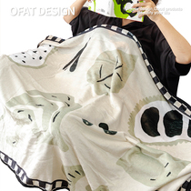 One Orange Summer Air Conditioning Blanket Office Bedroom Hair Towels by afternoon nap blanket Shoulder Cover Blanket Sofa Blanket Casual Blanket Blanket