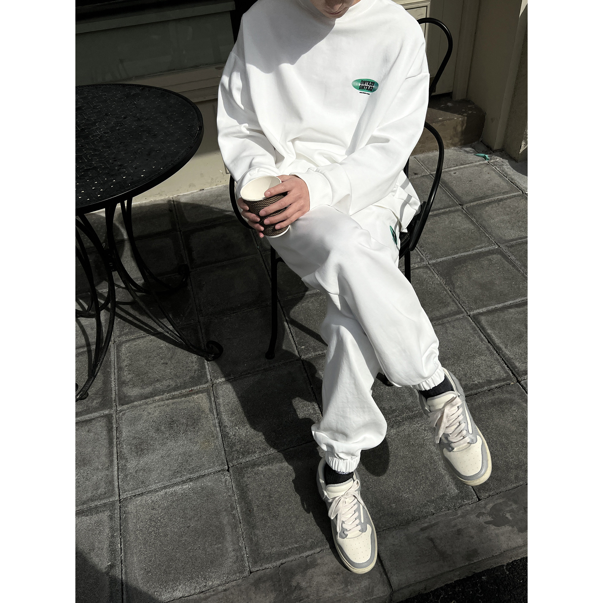 CCJE Summer Casual Men's Thick T-Shirt Vegan Pants Harbor Wind Ruffhanger Design Sensation Small Crowdsize Sports Suit